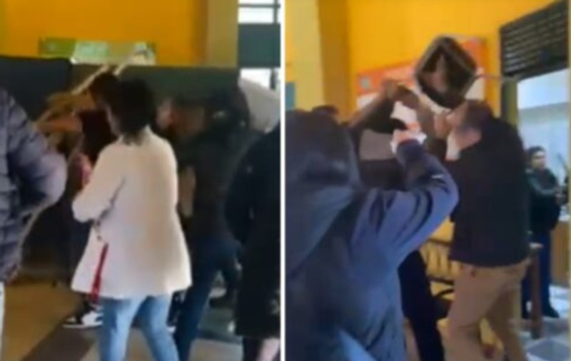 Un liceu din Chile a chemat părinții pentru o ceartă între copiii lor, dar adulții s-au luat și ei la bătaie. Momentul a fost filmat | VIDEO