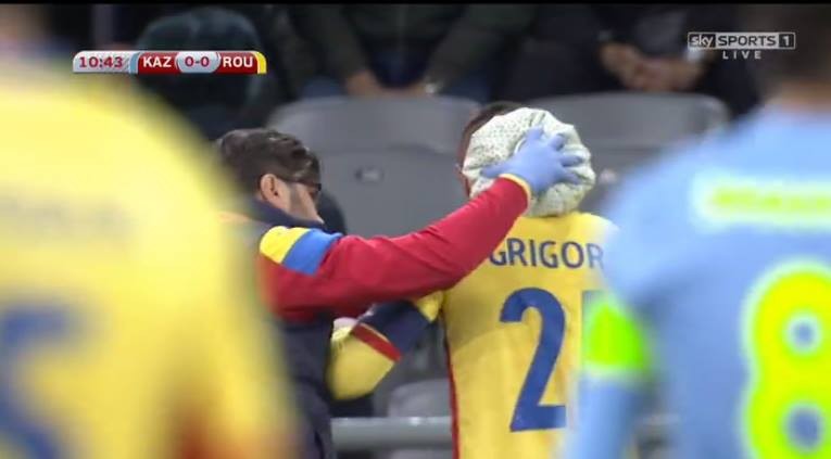 Dragoș Grigore a stat câteva minute pe margine