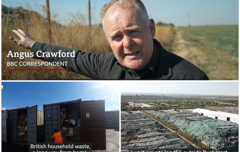 „Se câștigă milioane de pe urma acestor deșeuri”. BBC, pe drumul gunoiului adus ilegal din Marea Britanie în România