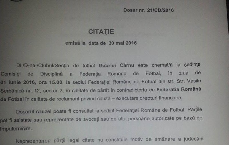 Penibil! Comisia de Disciplină a FRF a chemat la audieri un fotbalist care nu există! Replica spumoasă a celui vizat și legătura cu Rafael Nadal
