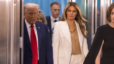 U.S. President Donald Trump and First Lady Melania Trump are seen arriving for the United Nations General Assembly, New York, USA - 23 Sep 2025
