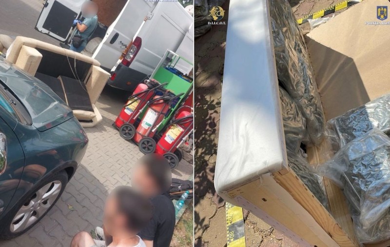 Un tânăr român și-a adus din Spania o canapea înțesată cu droguri, iar la livrare a fost așteptat de procurori și polițiști