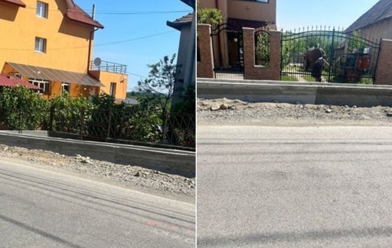 VIDEO | Muncitorii care reabilitează un drum județean din Sălaj au zidit accesul în curțile localnicilor