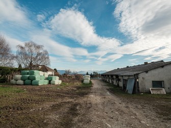 Fermă, Prévessin-Moëns, Franța, ianuarie, 2020