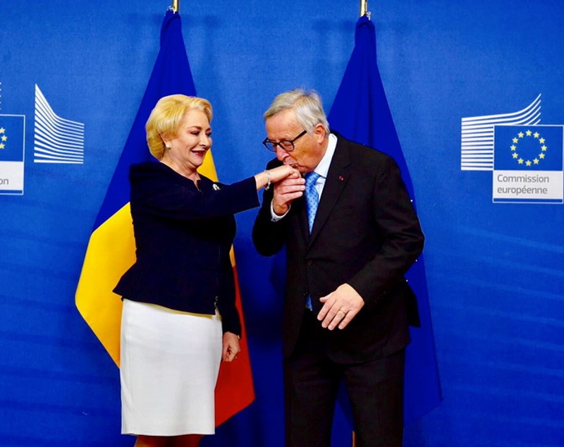 UPDATE. Viorica Dăncilă s-a întâlnit la Bruxelles cu preşedintele Comisiei Europene, Jean-Claude Juncker: "În România este respectat statul de drept" (FOTO)