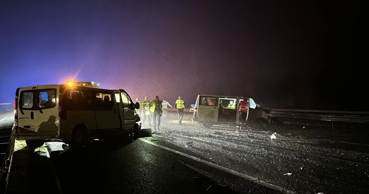 Imagine de la locul accidentului mortal de pe A73, în februarie 2024