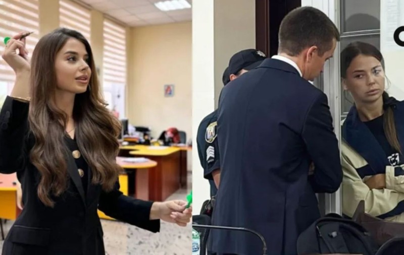 Elizaveta Ivahneno, în stânga, și momentul în care „Muza” a fost arestată