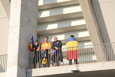 Suporterii români, pe stadionul de la Arena Națională. FOTO: Alex Dobre