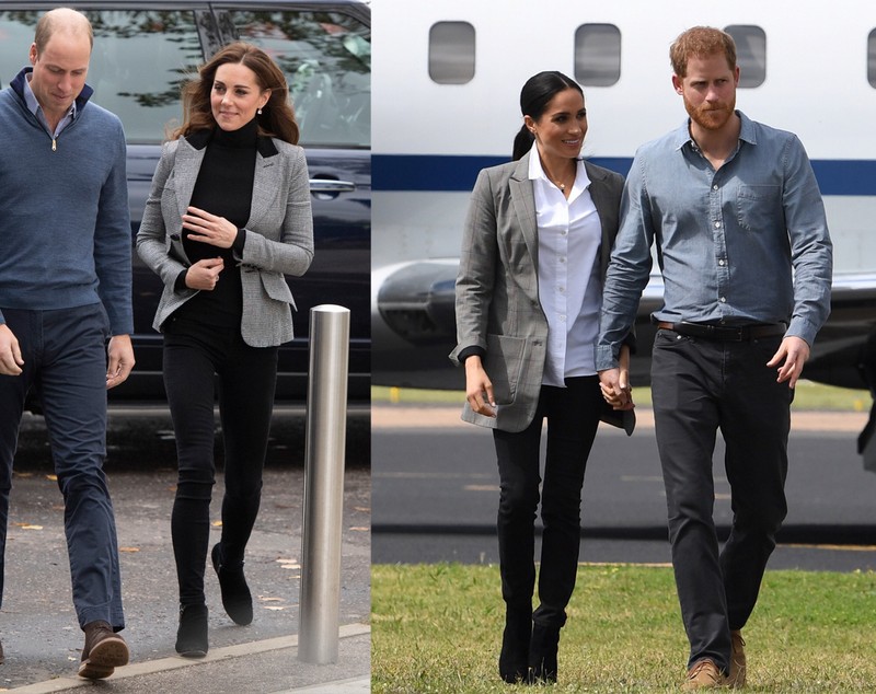 FOTO| Kate Middleton a apărut public într-o ținută inspirată de una purtată de Meghan Markle cu câteva zile înainte