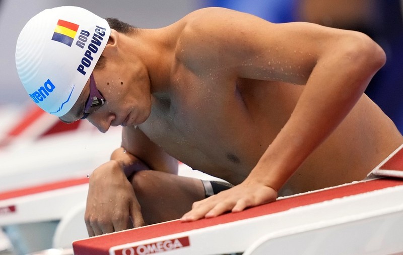 David Popovici, locul 4 în finala probei de 200 m liber, la Campionatele Mondiale de la Fukuoka