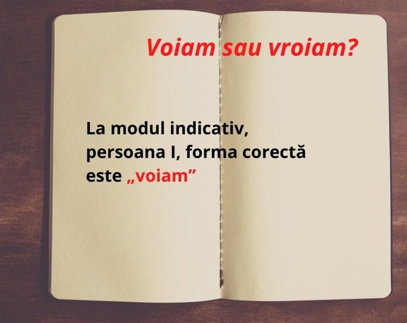 Voiam sau vroiam - Cum se scrie corect?