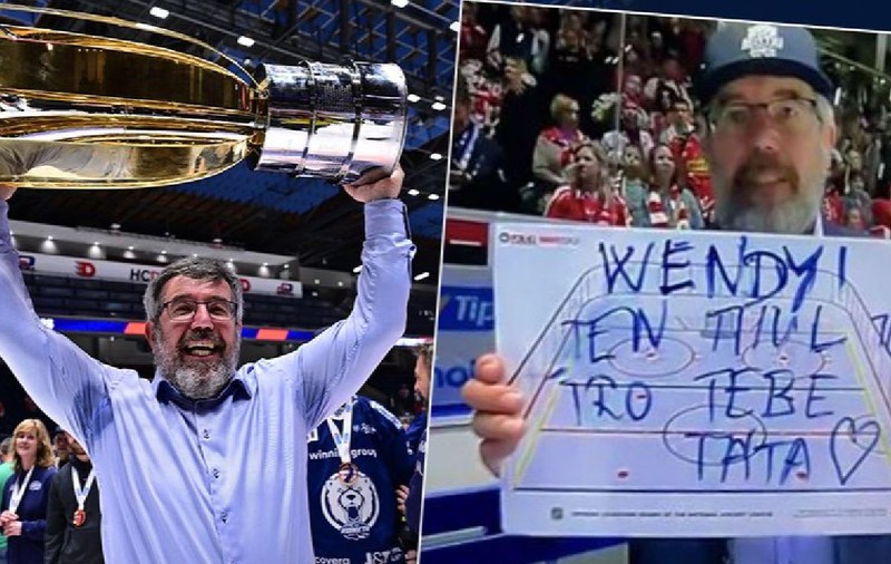 Antrenorul echipei de hochei pe gheață Kometa Brno a dedicat titlul fiicei sale, ucisă într-un accident rutier în SUA: „Wendy, trofeul este pentru tine!”