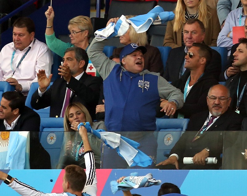 Maradona s-a manifestat ca un ultras la Cupa Mondială de rugby!