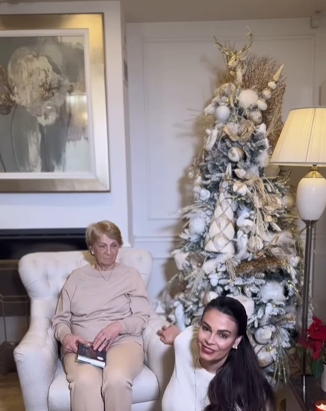 Imagini din casa Ancăi Serea, decorată de Crăciun. A împodobit doi brazi, unul e alb și excentric, iar altul e natural, în ghiveci