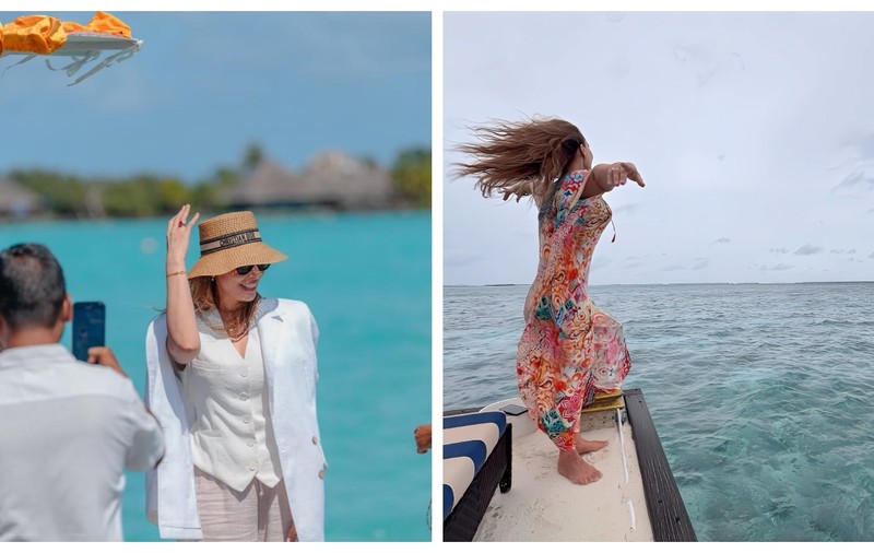 Imagini rare cu Iulia Vântur în Maldive. Vedeta a fost invitată la o nuntă. Cum arată camera în care a fost cazată iubita lui Salman Khan