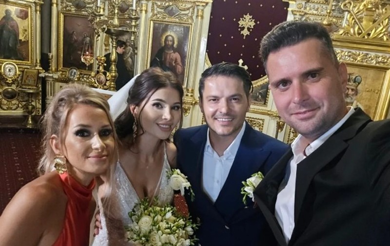Cine sunt nașii lui Liviu Vârciu și ai Andei Călin. Cei doi s-au căsătorit vineri, 23 august. Imagini din biserica unde a avut loc ceremonia