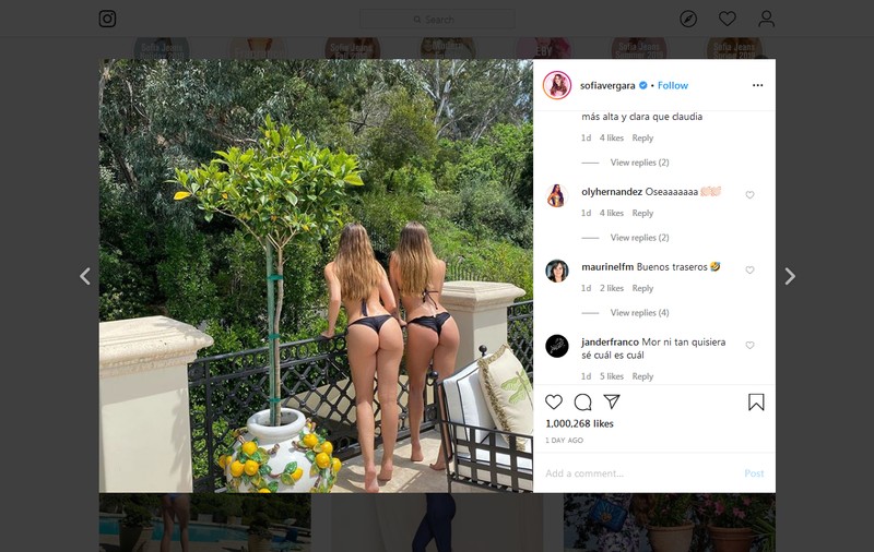 Actrița Sofia Vergara, poze provocatoare în plină pandemie: ”Care sunt eu și care este nepoata mea cu 20 de ani mai tânără?”