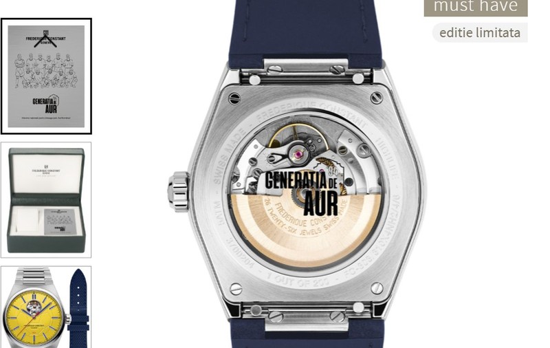 Ceasul Generației de Aur creat de Frédérique Constant în ediție limitată se va lansa în curând. Doar Tissot a mai creat ceva special pentru România