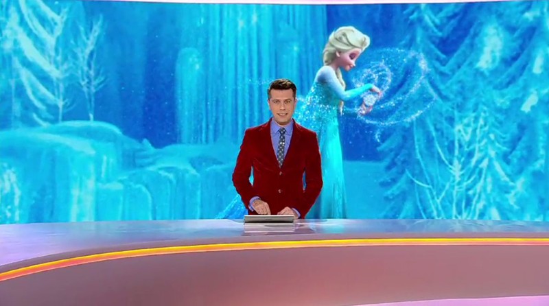 Personajele din Frozen au invadat studioul Observatorului de la Antena 1