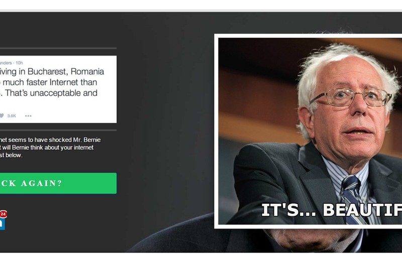 A apărut "Berniespeedtest". Site-ul care verifică viteza internetului, lansat după remarca lui Bernie Sanders