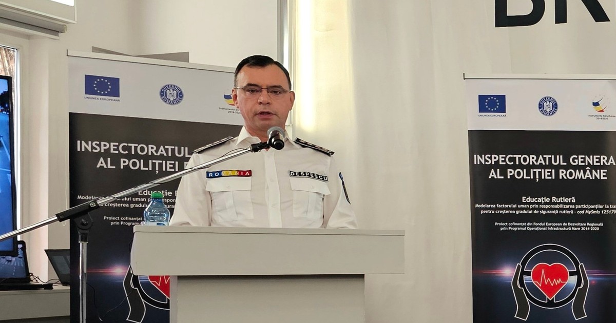 Bogdan Despescu, secretar de stat în MAI, la prezentarea din sediul Brigăzii Rutiere. Foto: Cristian Otopeanu / Libertatea