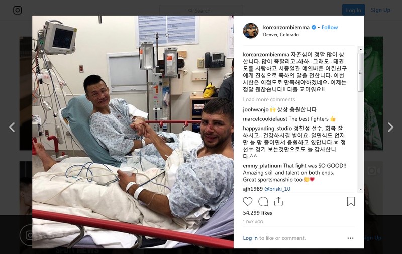 Cea mai dură luptă a sezonului din UFC: Yair Rodriguez și Chan Sung Jung s-au băgat în spital! Primul a învins prin KO / FOTO&VIDEO