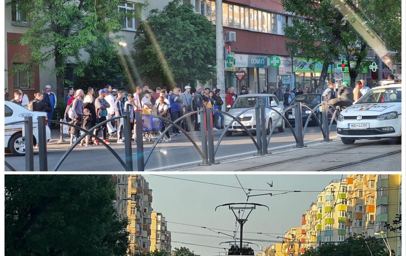 Femeie târâtă câțiva metri de un tramvai în București, după ce a încercat să urce cu un cărucior în care era un bebeluş