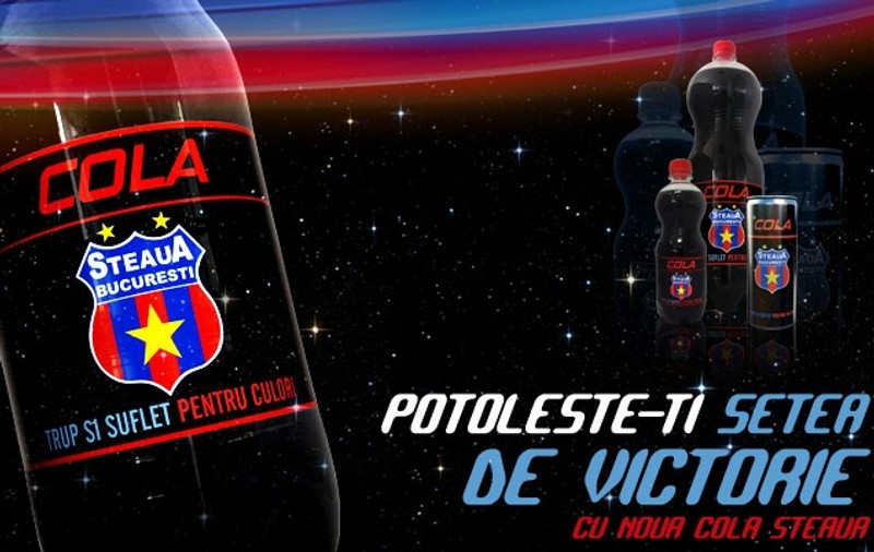 FC Steaua şi-a lansat propria băutură răcoritoare, ‘Cola Steaua'