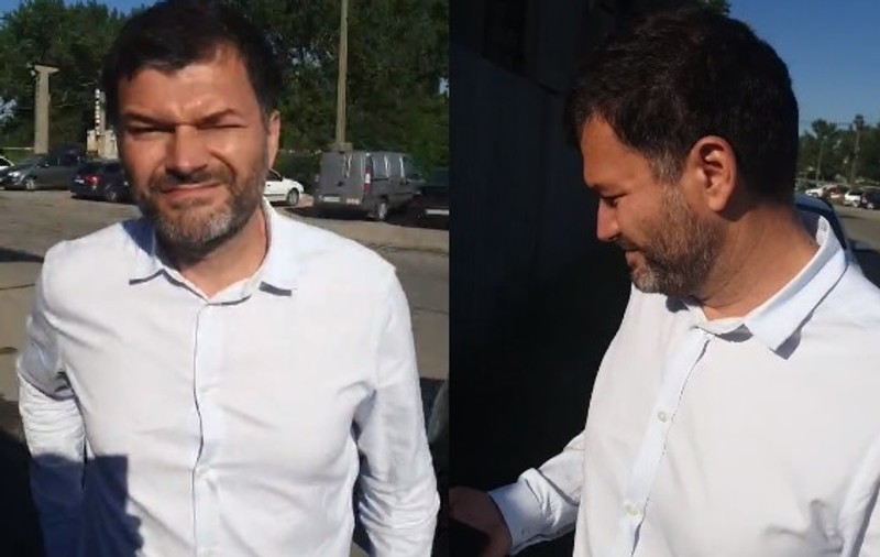 Șeful Gărzii de Mediu, dat afară din curtea unei societăți din Slatina și urmărit de patron cu telefonul: „Ăsta, bărbosul, zice că-i șeful de la mediu”
