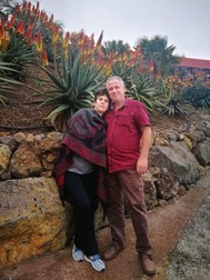 Florentina Cenușă și soțul ei au ajuns în Tenerife în 2016 FOTO: Arhiva personală