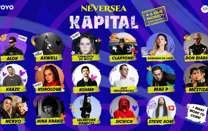 Ce artiști vor urca pe scena de la Neversea Kapital. Anunțul făcut de organizatori