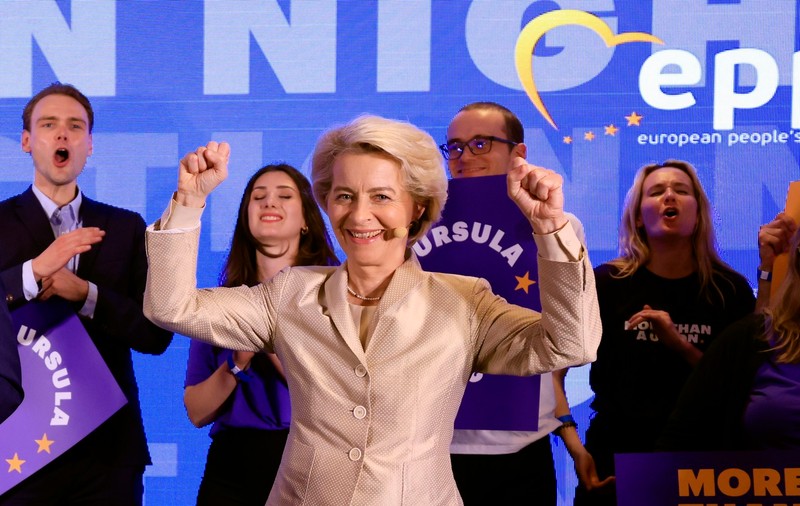 Alegeri europarlamentare 2024. Centrul rezistă, dar Europa se înclină spre dreapta. Ursula von der Leyen: „Am câștigat”