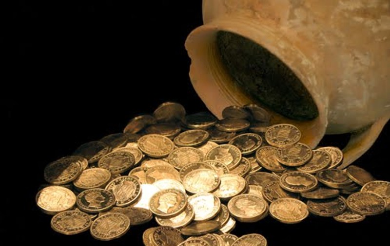 91 de monede geto-dacice din argint, descoperite în Vrancea, pe islazul comunei Vânători