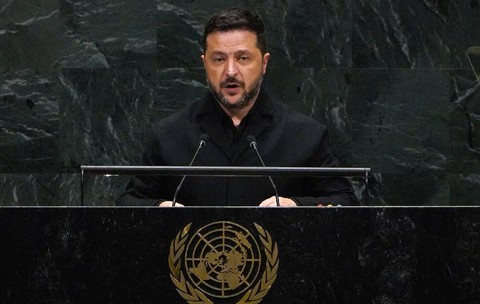 Volodimir Zelenski la ONU