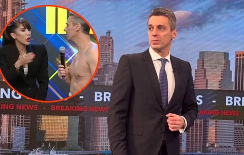 Mircea Badea s-a dezbrăcat în emisiunea lui Denise Rifai. Prezentatorul a apărut la bustul gol la TV