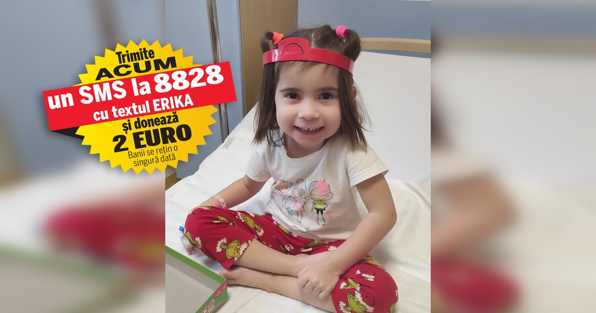 Diagnosticată cu o gravă maladie congenitală, Erika a fost opertă la inimă timp de cinci ore.