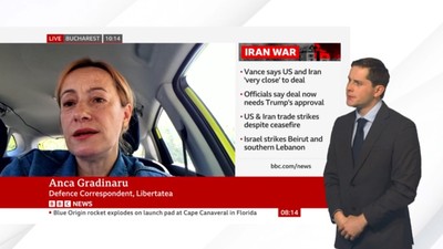 BBC News a comentat cu jurnalista Libertatea Anca Grădinaru, în direct, explozia unei drone rusești care a lovit un bloc din Galați