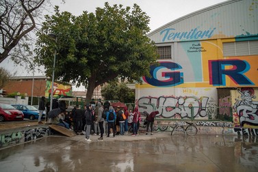Plaza Santa Clara, locul unde se strâng rapperii din Castellón de la Plana