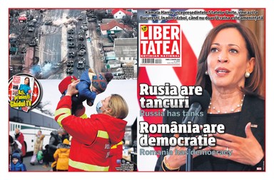 Coperta ziarului Libertatea, astăzi, 11 martie