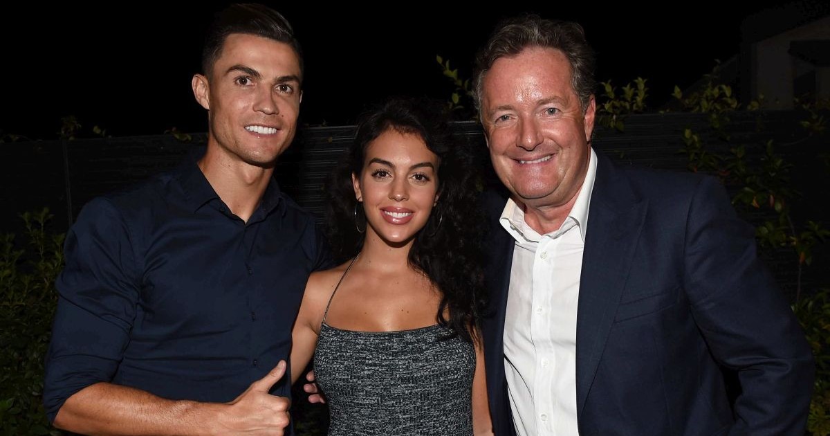 TURIN, ITALY - SEPTEMBER 12: Cristiano Ronaldo, Georgina Rodriguez and Piers Morgan celebrate the launch of new CR7 Play It Cool with friends and family on September 12, 2019 in Turin, Italy. (Photo by Tullio M. Puglia/Getty Images for CR7 Play It Cool)