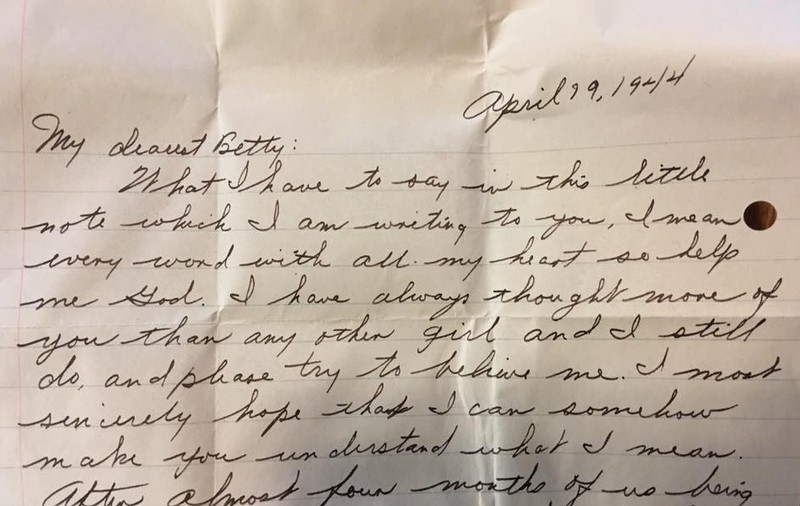Povestea din spatele unei scrisori de dragoste, scrisă în 1944. Poliția a încercat să dea de urma destinatarului