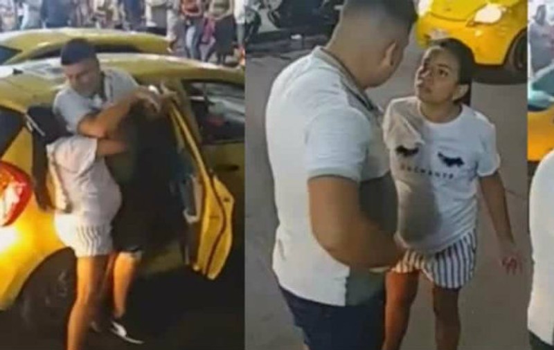 O gravidă, scandal în stradă după ce și-a văzut iubitul cu altă femeie într-o mașină | VIDEO
