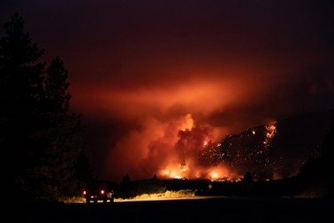 Incendiu lângă o zonă muntoasă din apropiere de Lytton, Canada, iulie 2021 Foto:Profimedia