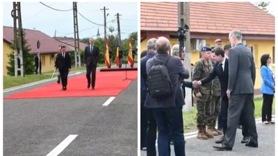 Nicușor Dan l-a primit pe regele Spaniei la Cincu