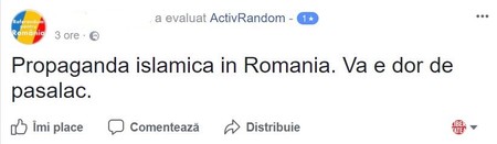 Mesaj anti-refugiați pe Facebook