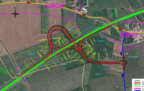 Nodul rutier de la Cugir, de pe autostrada A1