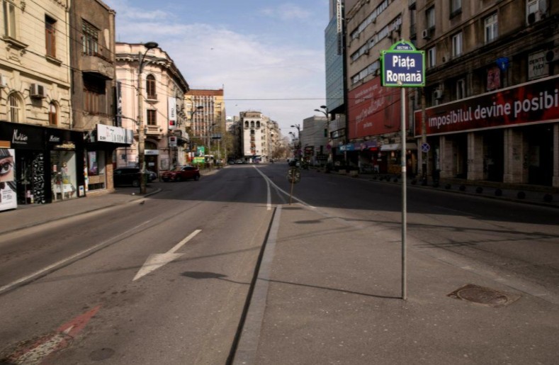 Centrul Bucureștiului a fost pustiu în starea de urgență Foto: Dumitru Angelescu