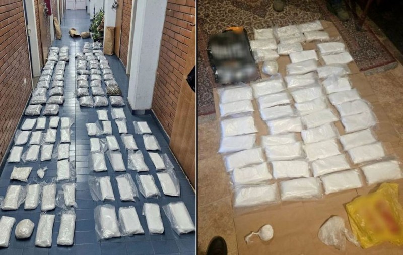 Poliția a oprit o mașină, apoi a percheziționat casa șoferului. Agenții au descoperit peste 100 de kilograme de droguri