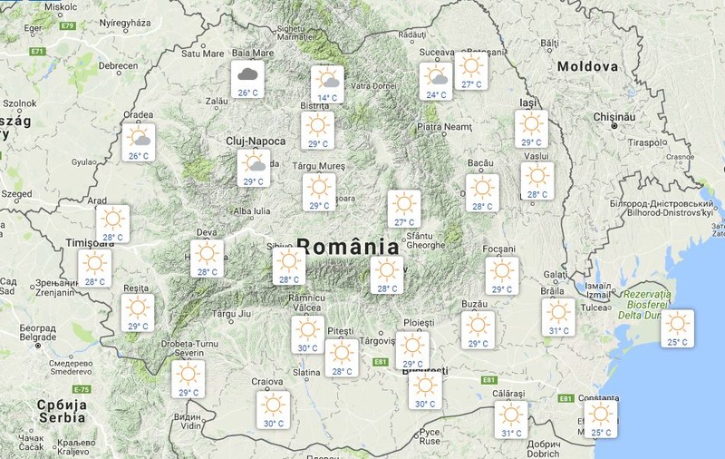 Temperaturi de vară în toată țara. Cât mai ține vremea frumoasă?