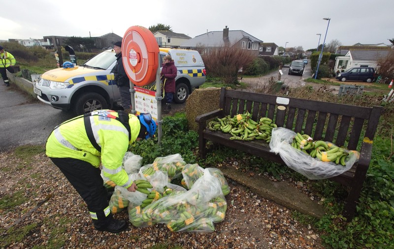 O plajă din Marea Britanie a fost acoperită de banane, dar autoritățile trag un semnal de alarmă pentru locuitori